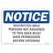 Signmission OSHA Notice Sign, 5" Height, 7" Width, NOTICE Restricted Area Persons Not Assigned Sign, Landscape OS-NS-D-57-L-16482 - alternate 1
